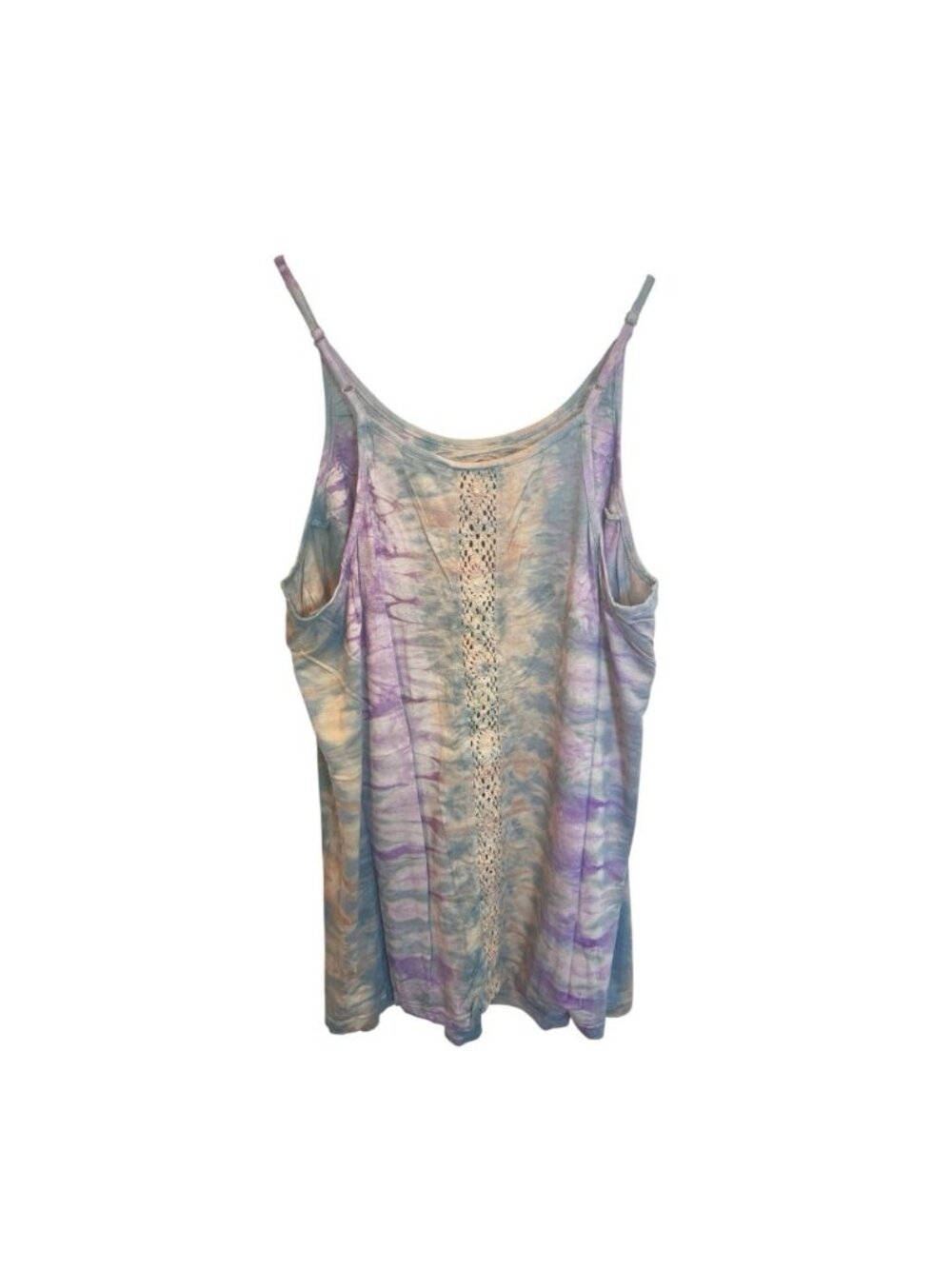 Jaded Gypsy Tie-Dye Yoke Lace Tank Top L/XL Boho Indie Purple Brown - Picture 4 of 10